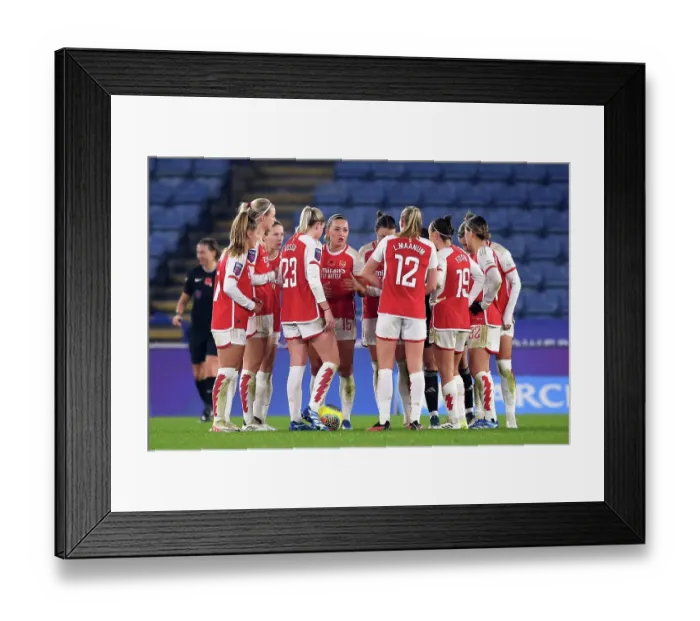 Framed Print : Arsenal Women Face Setback: Katie McCabe Reacts After Conceding Second Goal vs Leicester City (Barclays Women's Super League 2023-24) Framed Print : Arsenal Women Face Setback: Katie McCabe Reacts After Conceding Second Goal vs Leicester City (Barclays Women's Super League 2023-24)