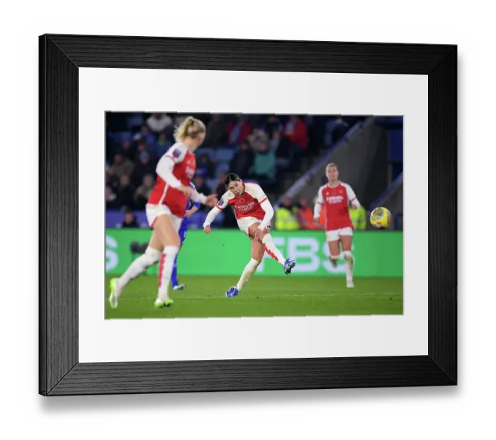 Framed Print : Arsenal vs Leicester City: Battle in the Barclays Women's Super League at The King Power Stadium (2023-24)