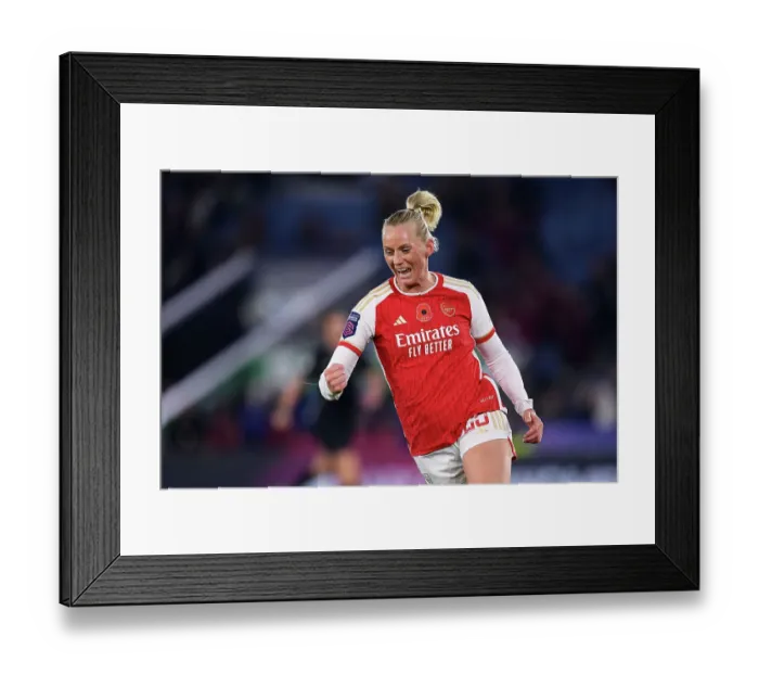 Framed Print : Arsenal Women's Dominance: Stina Blackstenius Scores Fifth Goal vs. Leicester City in WSL Framed Print : Arsenal Women's Dominance: Stina Blackstenius Scores Fifth Goal vs. Leicester City in WSL