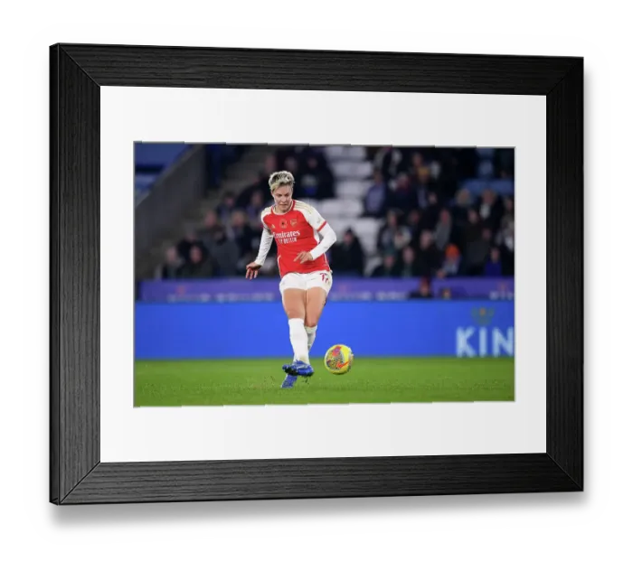 Framed Print : Arsenal Women Crush Leicester City: Lina Hurtig Scores Sixth Goal in Barclays WSL Showdown