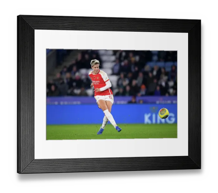 Framed Print : Arsenal's Lina Hurtig Scores Six Goals in Dominant Performance Against Leicester City in Barclays WSL