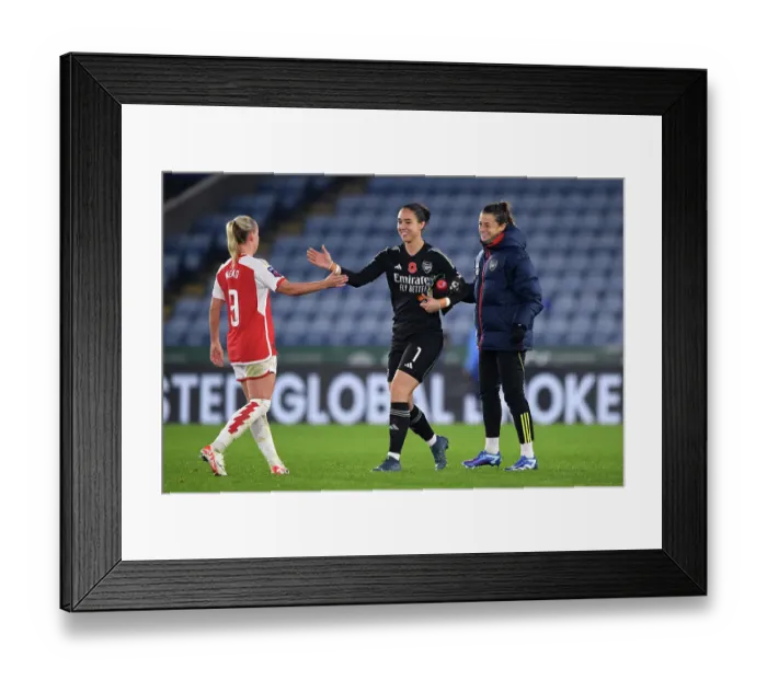 Framed Print : Arsenal Women Triumph Over Leicester City in Barclays WSL