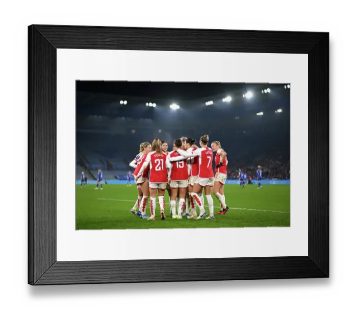 Framed Print : Arsenal Women's Super League Triumph: Caitlin Foord's Brace Seals Victory Over Leicester City