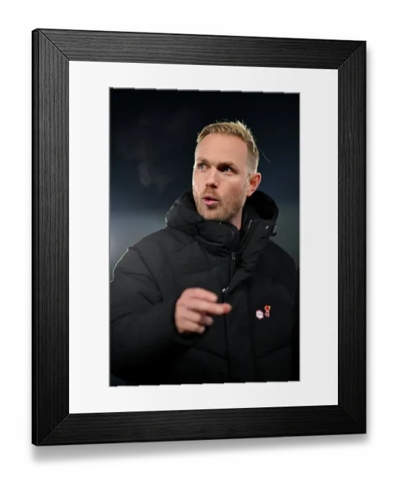 Framed Print : Arsenal Women's Super League Triumph: Jonas Eidevall's Leadership Secures Victory over Leicester City