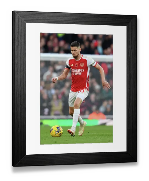 Framed Print : Arsenal's Jorginho Charges Forward in Premier League Clash Against Burnley (2023-24) Framed Print : Arsenal's Jorginho Charges Forward in Premier League Clash Against Burnley (2023-24)