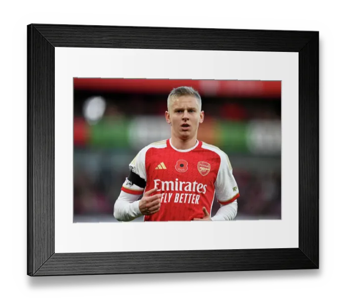 Framed Print : Arsenal vs Burnley: Zinchenko's Intense Focus at Emirates Stadium (Premier League 2023-24) Framed Print : Arsenal vs Burnley: Zinchenko's Intense Focus at Emirates Stadium (Premier League 2023-24)