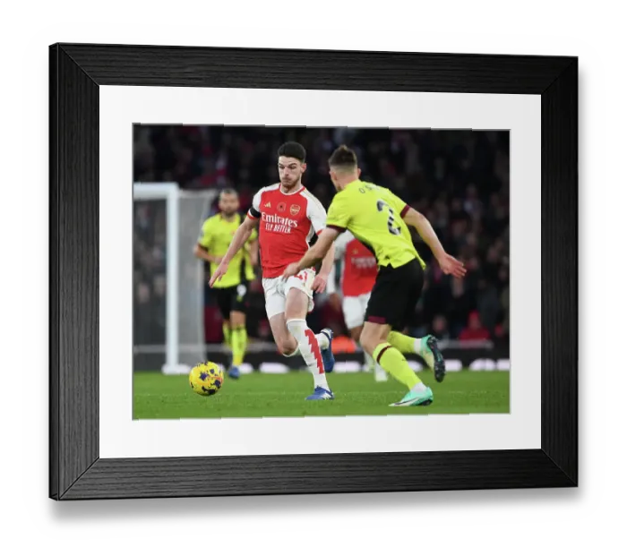 Framed Print : Arsenal vs Burnley: Declan Rice in Action - Premier League 2023-24 Framed Print : Arsenal vs Burnley: Declan Rice in Action - Premier League 2023-24