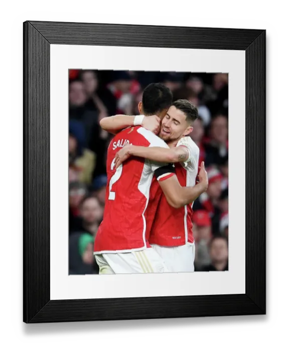 Framed Print : Saliba Scores the Second: Arsenal's Triumph over Burnley (2023-24) Framed Print : Saliba Scores the Second: Arsenal's Triumph over Burnley (2023-24)
