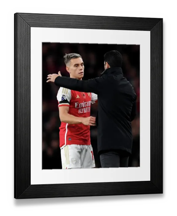 Framed Print : Arsenal's Mikel Arteta Embraces Leandro Trossard: Arsenal FC vs Burnley FC, Premier League 2023-24 Framed Print : Arsenal's Mikel Arteta Embraces Leandro Trossard: Arsenal FC vs Burnley FC, Premier League 2023-24