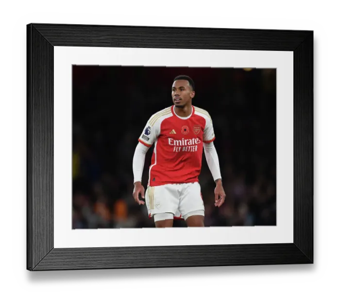 Framed Print : Arsenal's Gabriel Faces Burnley Challenge in Premier League Showdown (2023-24) Framed Print : Arsenal's Gabriel Faces Burnley Challenge in Premier League Showdown (2023-24)
