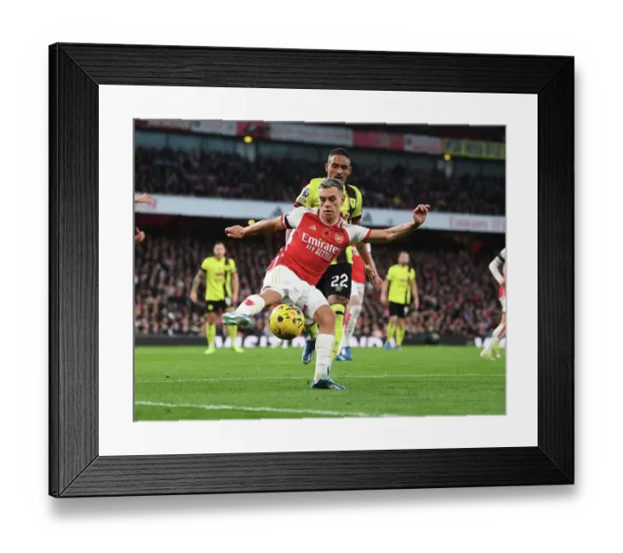 Framed Print : Arsenal vs Burnley: Trossard Under Pressure in 2023-24 Premier League Clash