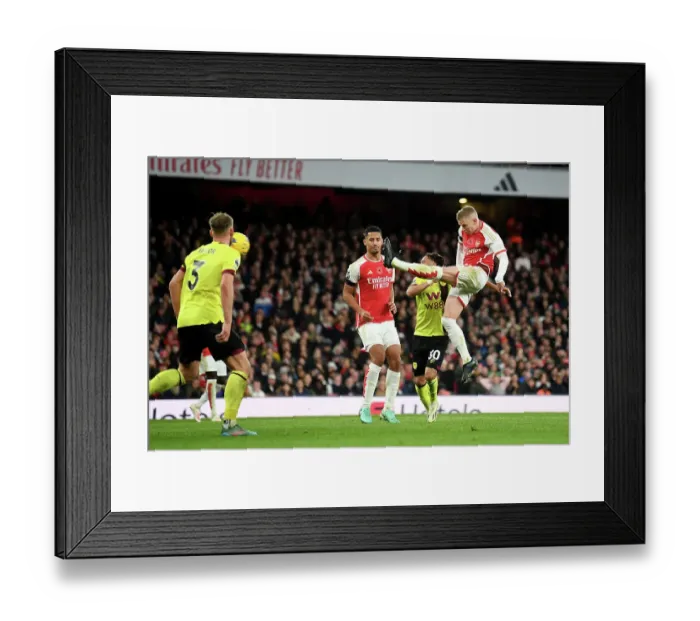 Framed Print : Arsenal's Zinchenko Scores Third Goal in Arsenal's Victory over Burnley (2023-24) Framed Print : Arsenal's Zinchenko Scores Third Goal in Arsenal's Victory over Burnley (2023-24)
