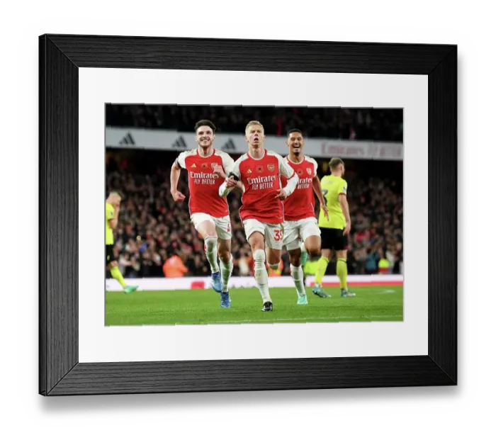 Framed Print : Zinchenko Hat-trick: Arsenal's Thrilling 3-0 Victory over Burnley (2023-24) Framed Print : Zinchenko Hat-trick: Arsenal's Thrilling 3-0 Victory over Burnley (2023-24)