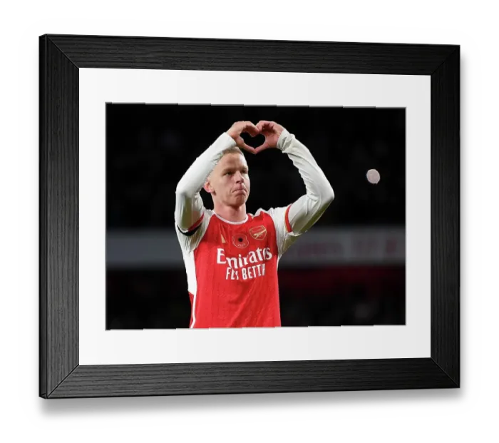 Framed Print : Zinchenko's Thrilling Hat-Trick: Arsenal's Triumph over Burnley (2023-24)