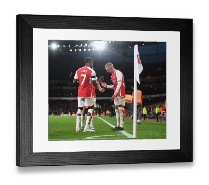 Framed Print : Arsenal Triumph: Zinchenko, Trossard, and Saka's Double Strike Celebration vs Burnley (2023-24) Framed Print : Arsenal Triumph: Zinchenko, Trossard, and Saka's Double Strike Celebration vs Burnley (2023-24)