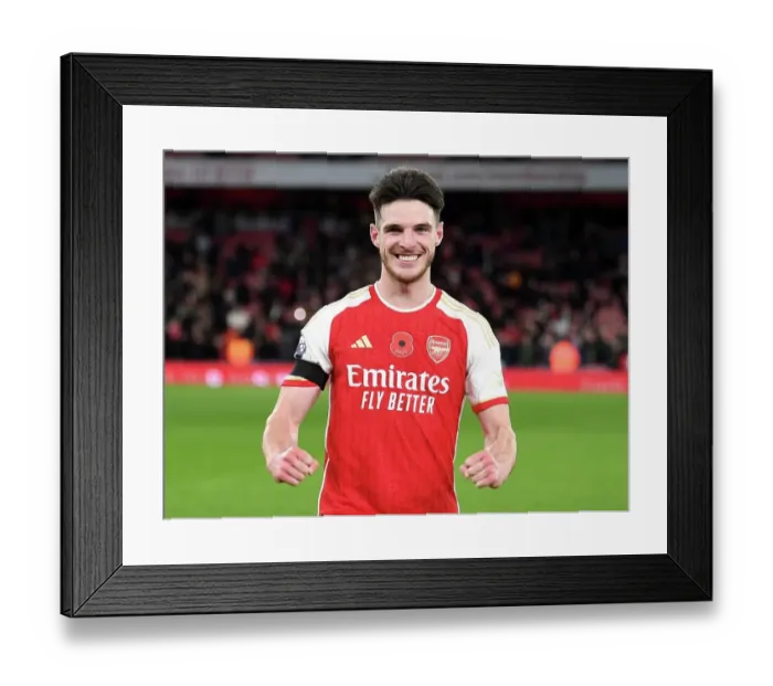 Framed Print : Arsenal's Victory: Declan Rice Celebrates at Emirates Stadium (Arsenal v Burnley 2023-24) Framed Print : Arsenal's Victory: Declan Rice Celebrates at Emirates Stadium (Arsenal v Burnley 2023-24)