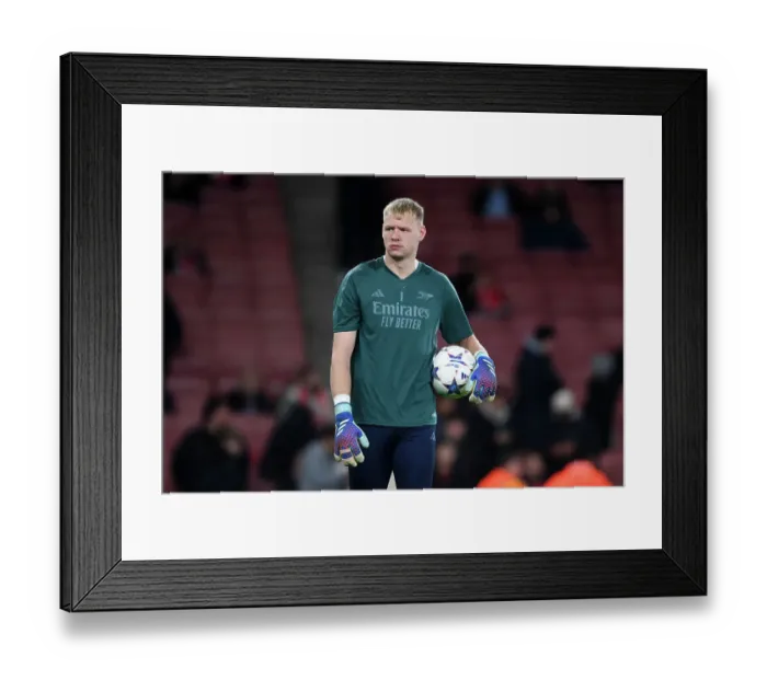 Framed Print : Arsenal FC vs Sevilla FC: Arsenal Warm-Up, UEFA Champions League 2023-24