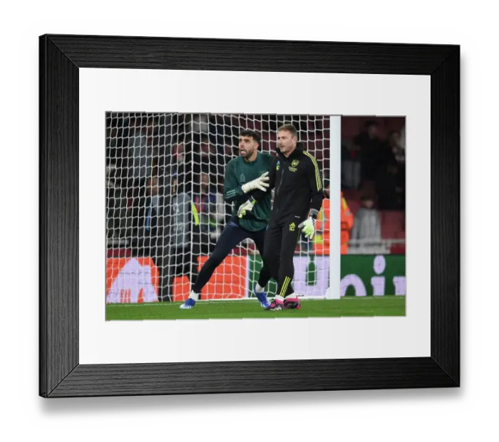 Framed Print : Arsenal FC vs Sevilla FC: Inaki Cana Coaches David Raya - UEFA Champions League 2023 / 24 Framed Print : Arsenal FC vs Sevilla FC: Inaki Cana Coaches David Raya - UEFA Champions League 2023 / 24