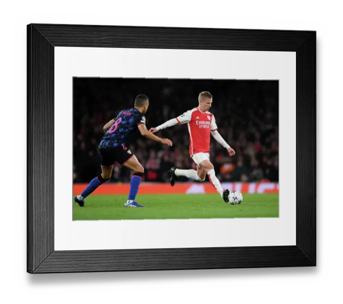 Framed Print : Arsenal FC vs Sevilla FC: Champions League Clash at Emirates Stadium, 2023 / 24