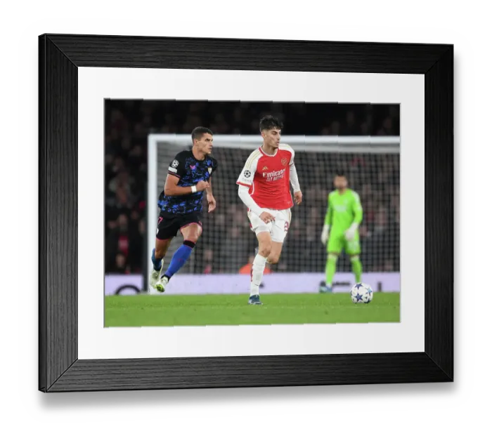 Framed Print : Arsenal vs Sevilla: Clash in Champions League Group B (2023-24)