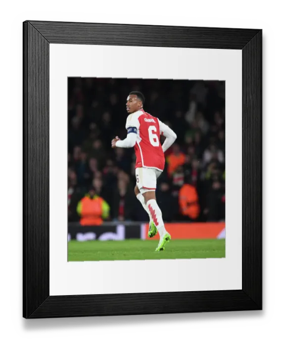 Framed Print : Arsenal's Gabriel Faces Off: Arsenal FC vs Sevilla FC in the UEFA Champions League Battle, 2023 / 24 Framed Print : Arsenal's Gabriel Faces Off: Arsenal FC vs Sevilla FC in the UEFA Champions League Battle, 2023 / 24