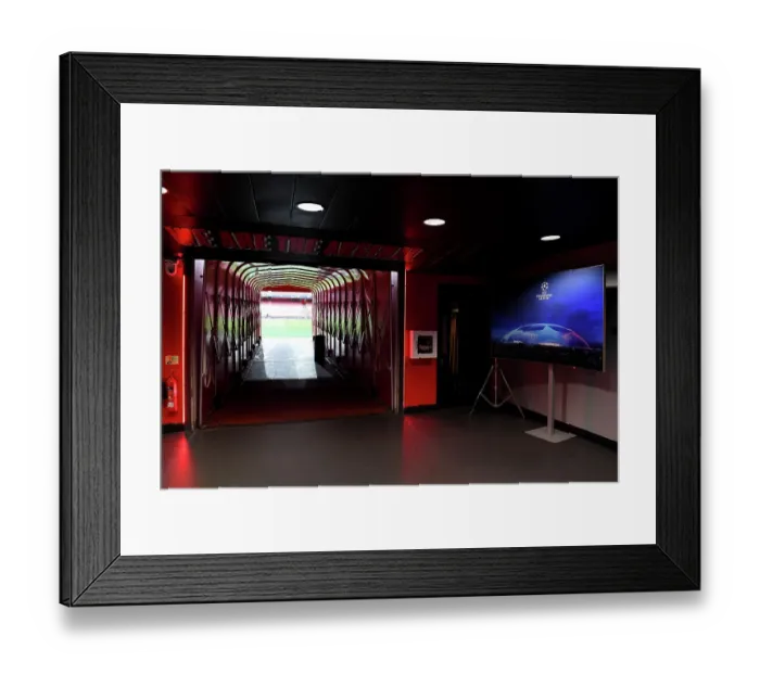 Framed Print : Inside the Tunnel: Arsenal FC vs Sevilla FC - UEFA Champions League 2023 / 24 Framed Print : Inside the Tunnel: Arsenal FC vs Sevilla FC - UEFA Champions League 2023 / 24