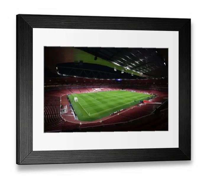 Framed Print : Arsenal FC vs Sevilla FC: A Peek Inside Emirates Stadium - UEFA Champions League Group B Match, London, England, 2023 / 24 Framed Print : Arsenal FC vs Sevilla FC: A Peek Inside Emirates Stadium - UEFA Champions League Group B Match, London, England, 2023 / 24