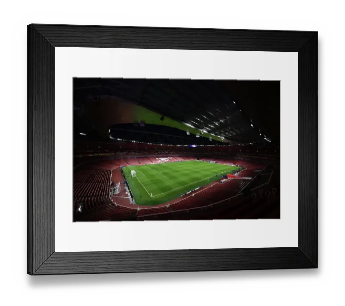 Framed Print : Arsenal FC vs Sevilla FC: An Inside Look at Emirates Stadium - UEFA Champions League 2023 / 24