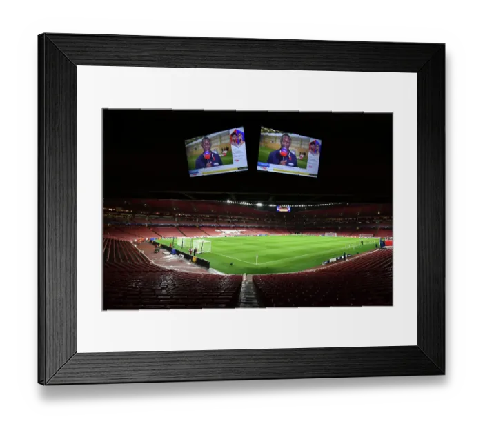 Framed Print : Arsenal FC vs Sevilla FC: Electric Atmosphere at Emirates Stadium during the 2023-24 UEFA Champions League Match Framed Print : Arsenal FC vs Sevilla FC: Electric Atmosphere at Emirates Stadium during the 2023-24 UEFA Champions League Match