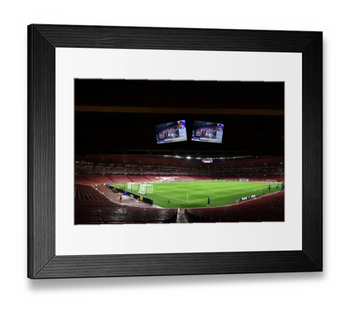 Framed Print : Arsenal FC vs Sevilla FC: An Exclusive Peek into Emirates Stadium - UEFA Champions League 2023 / 24