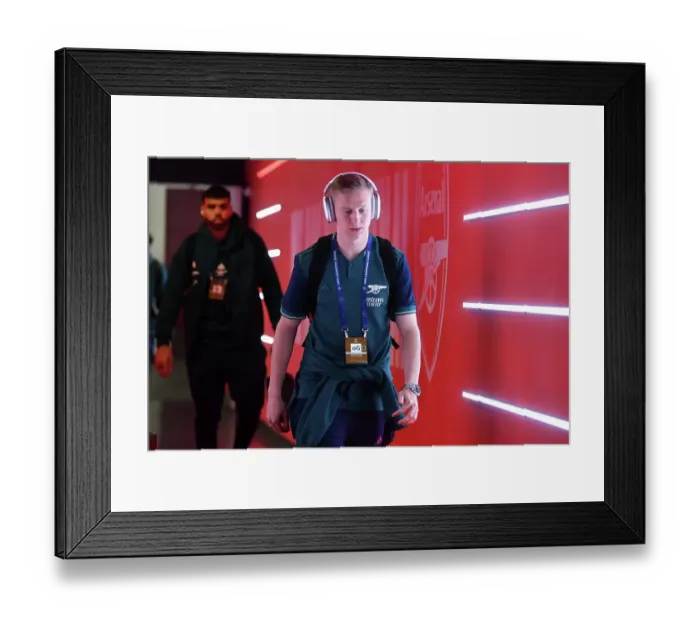 Framed Print : Arsenal FC vs Sevilla FC: Arrival of Oleksandr Zinchenko at Emirates Stadium - UEFA Champions League 2023 / 24 Framed Print : Arsenal FC vs Sevilla FC: Arrival of Oleksandr Zinchenko at Emirates Stadium - UEFA Champions League 2023 / 24