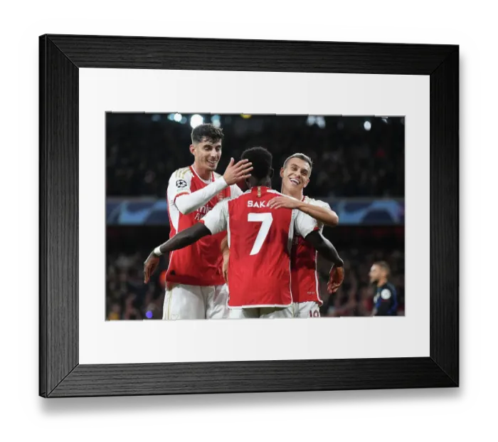 Framed Print : Arsenal Celebrate Trossard's Goal: Arsenal FC vs Sevilla FC, UEFA Champions League 2023-24 Framed Print : Arsenal Celebrate Trossard's Goal: Arsenal FC vs Sevilla FC, UEFA Champions League 2023-24