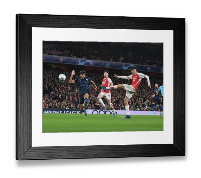 Framed Print : Arsenal vs Sevilla: Missed Opportunity for Kai Havertz in 2023-24 UEFA Champions League Match