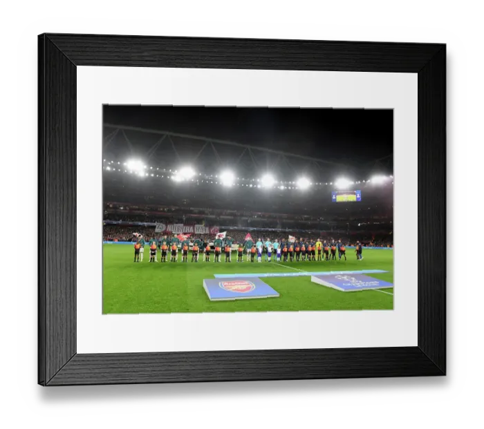Framed Print : Arsenal FC vs Sevilla FC: Group B - UEFA Champions League 2023 / 24: Pre-Match Scene at Emirates Stadium