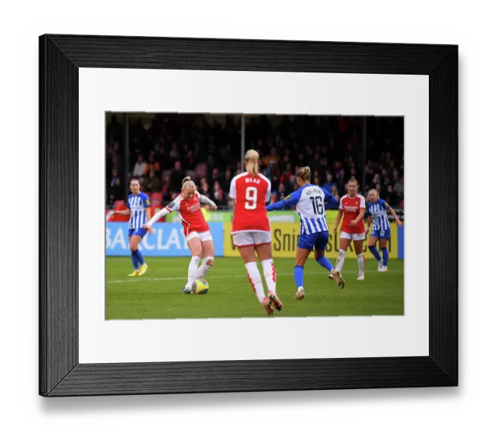Framed Print : Arsenal Women's Team: Stina Blackstenius Scores First Goal in Barclays Super League Victory Over Brighton