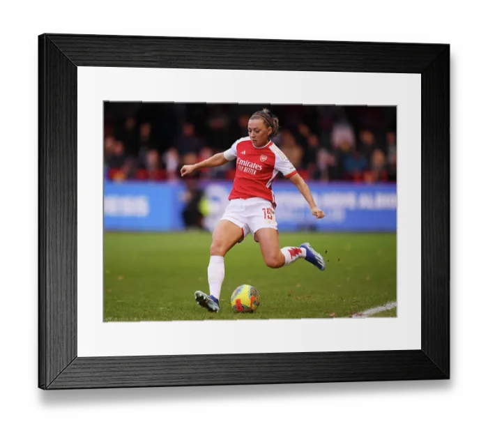 Framed Print : Arsenal's Katie McCabe in Action against Brighton & Hove Albion in Barclays Women's Super League (2023-24)