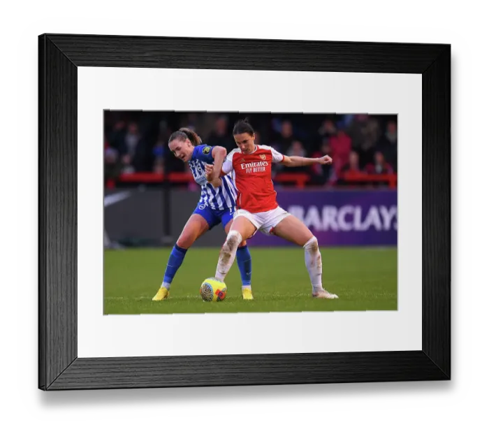 Framed Print : Battling for Supremacy: Brighton & Hove Albion vs. Arsenal FC in the Barclays Women's Super League (2023-24)
