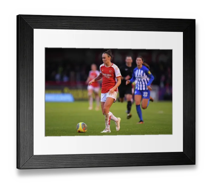 Framed Print : Arsenal Women Face Off Against Brighton & Hove Albion in Barclays Super League Showdown
