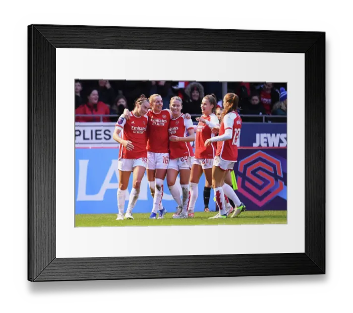 Framed Print : Arsenal Women's Team Triumphs Over Brighton & Hove Albion in Barclays Super League: Caitlin Foord Scores Second Goal