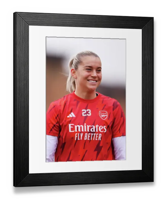 Framed Print : Alessia Russo of Arsenal Prepares for Barclays Women's Super League Clash against Brighton & Hove Albion