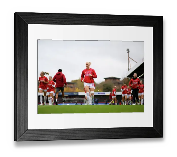 Framed Print : Arsenal Women's Team: Stina Blackstenius and Players Warm Up Ahead of Barclays WSL Clash vs Brighton & Hove Albion Framed Print : Arsenal Women's Team: Stina Blackstenius and Players Warm Up Ahead of Barclays WSL Clash vs Brighton & Hove Albion