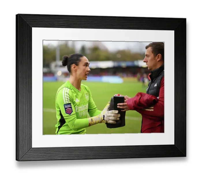 Framed Print : Arsenal Women's Team Training Session at Brighton & Hove Albion: Manuela Zinsberger and Reece Ottley Framed Print : Arsenal Women's Team Training Session at Brighton & Hove Albion: Manuela Zinsberger and Reece Ottley