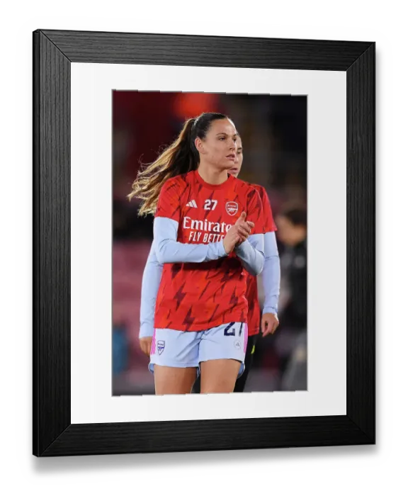 Framed Print : Arsenal's Laia Codina Prepares for Conti Cup Clash Against Southampton Framed Print : Arsenal's Laia Codina Prepares for Conti Cup Clash Against Southampton
