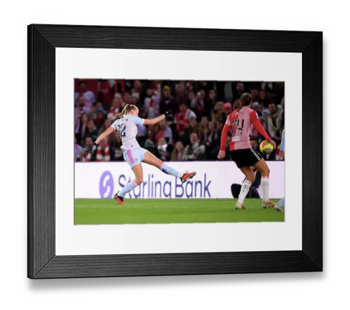 Framed Print : Arsenal's Frida Maanum Scores First Goal in FA WSL Cup Victory over Southampton (2023-24)