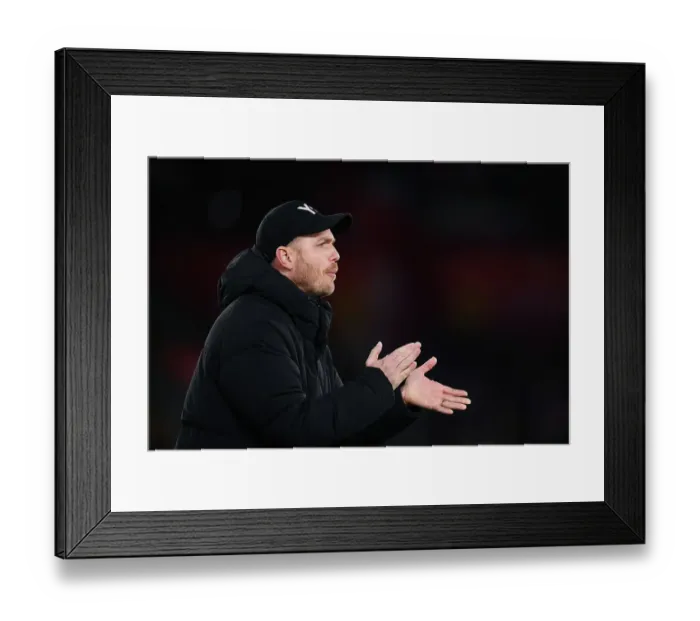 Framed Print : Arsenal Women's Manager Eidevall Celebrates Conti Cup Victory over Southampton