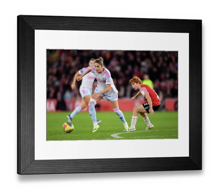 Framed Print : Battle for Possession: Southampton Women vs. Arsenal Women - FA WSL Cup 2023-24 Framed Print : Battle for Possession: Southampton Women vs. Arsenal Women - FA WSL Cup 2023-24