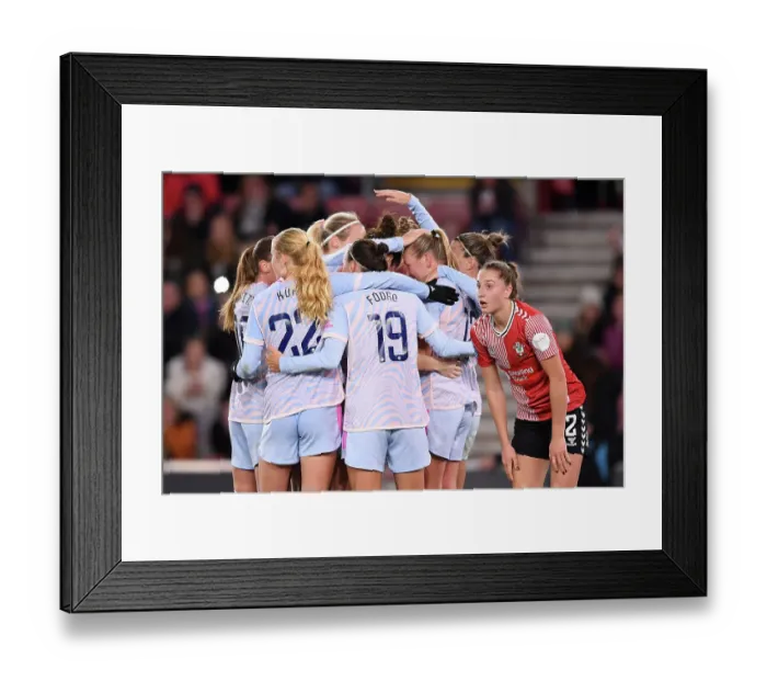 Framed Print : Arsenal Women Celebrate Second Goal Against Southampton Women in FA WSL Cup Match, 2023-24 Framed Print : Arsenal Women Celebrate Second Goal Against Southampton Women in FA WSL Cup Match, 2023-24