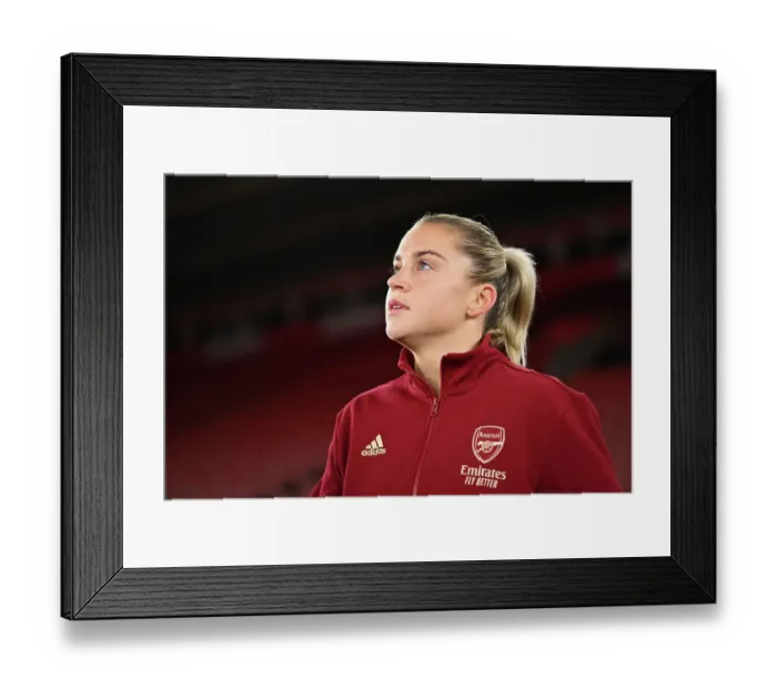 Framed Print : Alessia Russo's Pre-Match Focus: Southampton Women vs. Arsenal Women - FA WSL Cup 2023-24