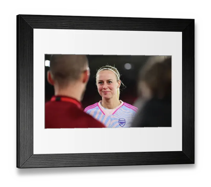 Framed Print : Arsenal Women's Victory Over Southampton: Amanda Ilestedt Celebrates and Reflects on FA Cup Triumph