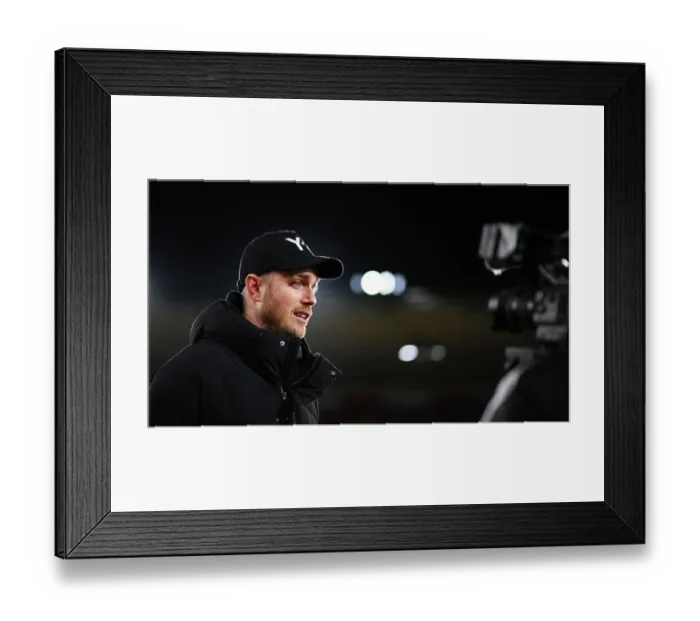 Framed Print : Arsenal's Jonas Eidevall Reacts after Southampton Women's FA Cup Match Framed Print : Arsenal's Jonas Eidevall Reacts after Southampton Women's FA Cup Match